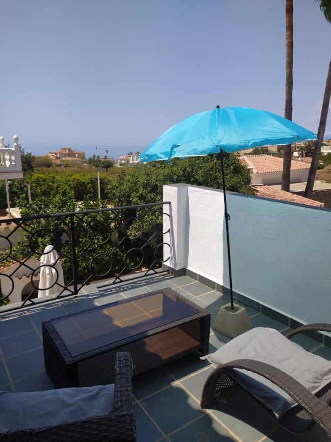 Villa Candela en Benajarafe piscina privada Bagian luar foto